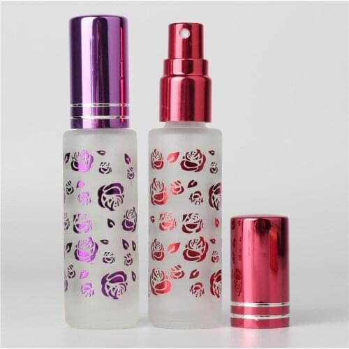 1pcs 2107 hotDecorating 9ml Glass Perfume Bottle Empty Spray Glass Vials Fragrance Travel Refillable Atomizer Portable