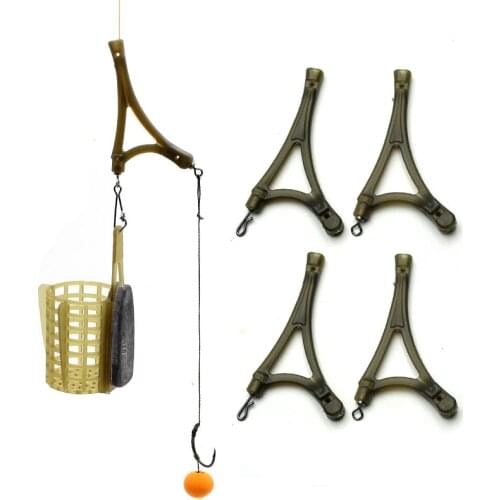 10pcs Carp Fishing Accessories Anti Tangle System For Carp Hair Rigs Feeder Cage Side Bends With Swivel Fishing Tackle Equipment