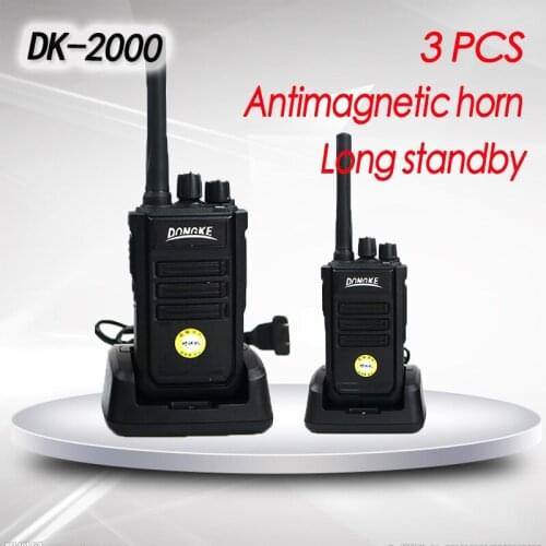 3 PCS DK-2000 Antimagnetic walkie talkie 10KM VHF UHF portable powerful radios ham radio comunicador CB Radio amador walk talk