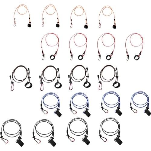 4 Pieces Universal Adjustable Kayak Canoe Paddle Leash Safety Fishing Rod Leash Rowing Boats Coiled Lanyard Cord Tie Rope