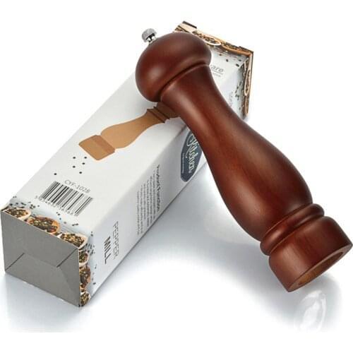 5" 8" Manual Mill Salt Salt and Pepper Grinder, Solid Wood Spice Pepper Mill with Strong Adjustable Ceramic Grinder Kitchen Tool