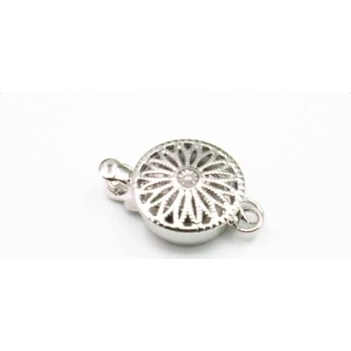 5PCS Snap Hooks Clasps Button Accessories for Jewelry Making DIY Necklace Bracelet Wholesale Machining Silver-Color Parts A342