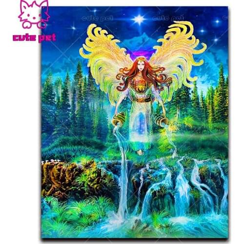 Diamond Mosaic Fantasy Fairy Elf Decor 3D Painting Rhinestones pictures Full Square Diamond Embroidery Gifts Cross Stitch puzzle