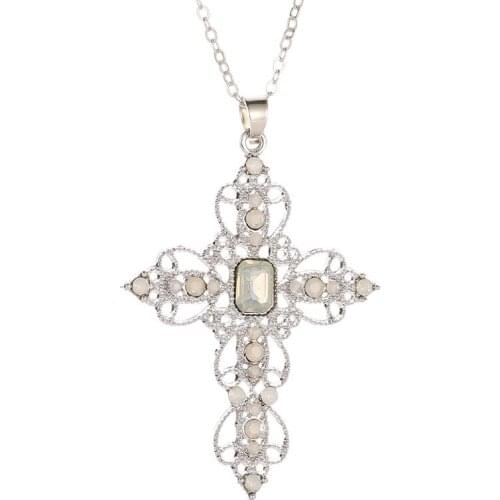 Collana pendant crystal chain choker cross kpop moda aesthetic collane donna luxury jewelry ofertas relampago gifts for women202