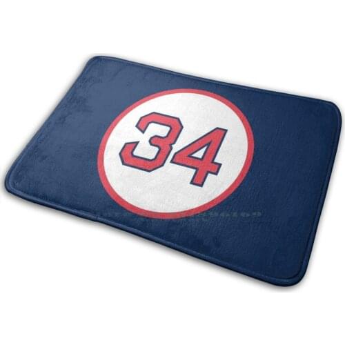David Ortiz Number Mat Rug Carpet Anti-Slip Bedroom Entrance Door Mat Dustin Pedroia Bosox Boston Bos Sox Al Al East American