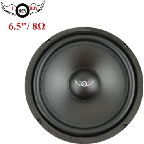 6.5 inch 8 Ohm Loudspeakers 300W Black Rubber Edge PP Cone Hifi Car HiFi Audio Midrange Speakers KTV