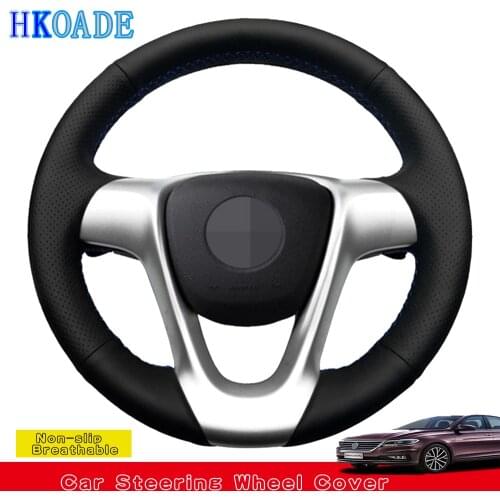 DIY Hand-stitched Black Artificial Leather Car Accessories Steering Wheel Cover For Smart Fortwo 2009-2013 Smart Forjeremy 2013