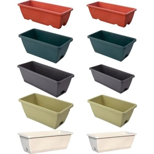 Long Rectangle Breathable Seedling Tray Seed Starter Box for Gardening Bonsai Moisturizing Succulent Pots Simple Home