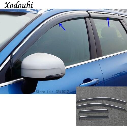 For Volvo XC60 2018 2019 2020 Car Styling Body Cover Plastic Window Glass Wind Visor Rain/Sun Shade Guard Vent Part Garnish Part