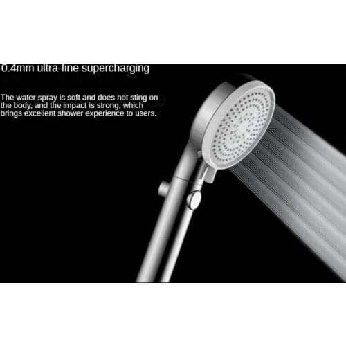 Shower System Pressurized Shower Nozzle Silicone One-button Water Stop Handheld Shower Multi-stage Adjustment Large Shower Head