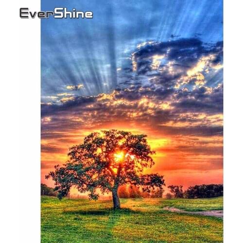 Evershine 5D DIamond Painting Full Drill Square Tree Cross Stitch Diamond Embroidery Sale Scenery Rhinestones Pictures Beadwork