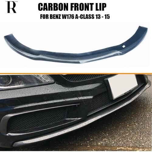 W176 AMG Style Carbon Fiber Front Bumper Lip Spoiler for Benz W176 A-CLASS A250 Sport Bumper & A45 AMG 2013 2014 2015
