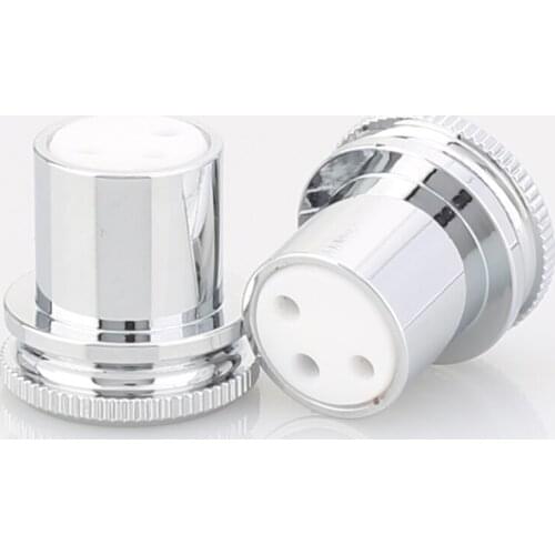 Hi End Noise Stopper Chrome Plated Copper XLR Plug Caps 1 Pair male+female XLR Plug caps hifi audio protective xlr plug