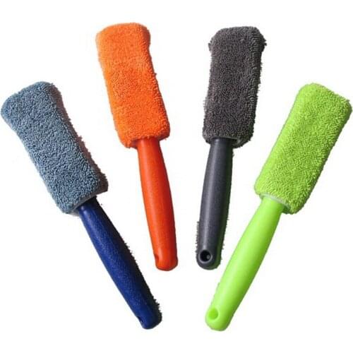 Auto Cleaning Wash Tool Bathroom Cleaning Brush Soft Fiber Brush for Tire Rim Car Interior Seats Furniture F19A