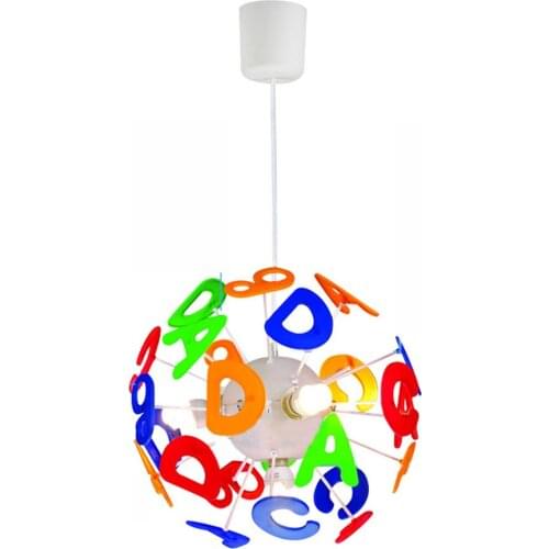 Colorful Plastic 10" English Letter ABCD Kids Bedroom Pendant Light Modern Contracted Fashion Dining room Pendant light Fixture