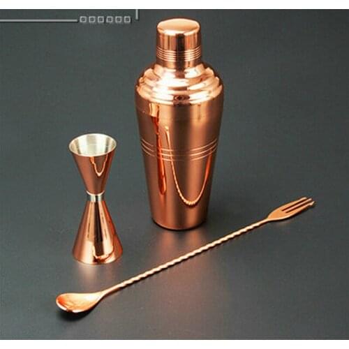Cooper color Bar Miracle Japanese bartender tools 410ml 45*60ML jigger 33cm Spoon Bar set coctail shaker