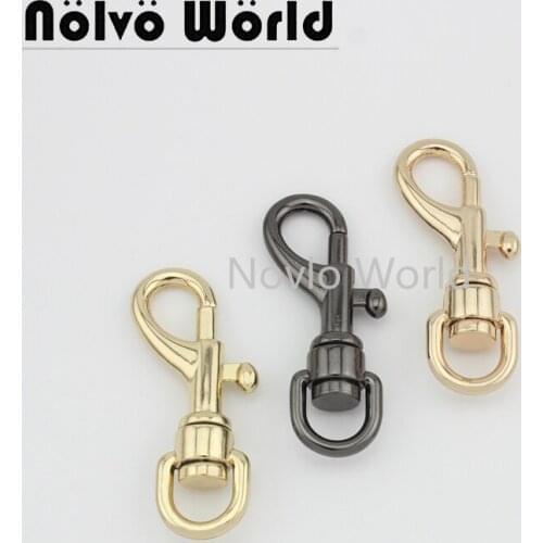 Nolvo World 5-20-100pcs 4 colors 57*11mm 1/2" metal buckles snap hooks for handbags straps key chain hanger
