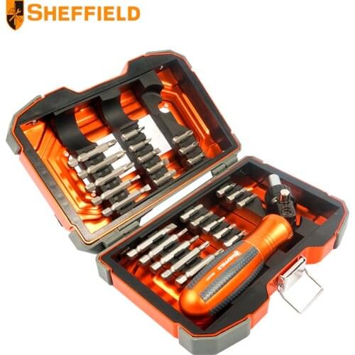 SHEFFIELD Repair Tool Kit Socket Screwdriver Kit Household Screwdriver Set 25 In 1 Magnetic Screwdriver Set for Household pc