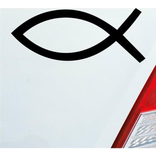 Car Stickers Church Church Fish Icon Jesus God 15x6 Car Window Laptop Decal Sticker Wall Sticker 20 Colours Available