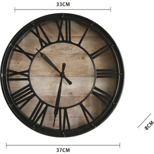 3d Metal Roman Numeral Wall Clock Modern Design Large Creative Unique Vintage Living Room Watch Wandklok Industrial Decor E5