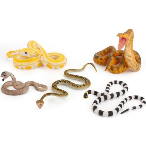 New Animal Model Curious Simulation Snake Hoax Scary Wild Reptile Model Children Cognitive Toy Accessories