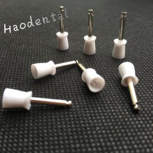 100pcs/Box Dental lab Products Teeth Whitening Disposable Polishing Cups Brush Polisher Flat Latch Rubber Prophy Cup