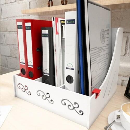 Magazine Holder Newspaper Rack Stationery Storage Box Desk Organizer For Document Letter File Tray Office School File Organizer