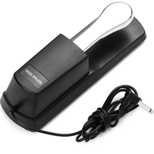 Piano Sustain Pedal Keyboard Damper Pedal 6.35mm Plug Compatible with Casio Yamaha Roland Electronic Organ MIDI Keyboards Pianos