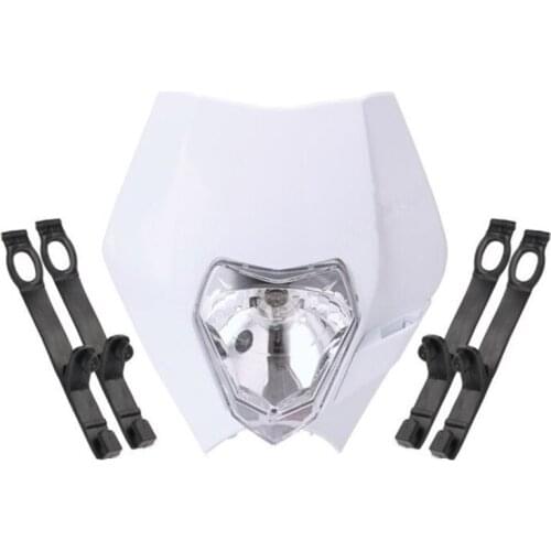 Dirt Bike Motocross Headlight Enduro MX Racing Headlamp Front Light Mask for KTM EXC XCW XC SX SXF XCF 250 350 450 White