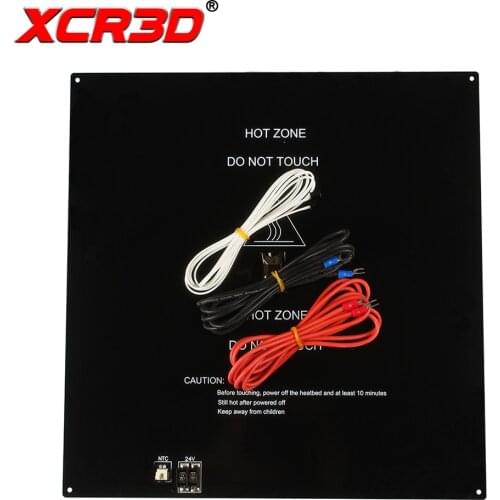 XCR 3D Printer Parts 24V Heated bed Printing Platform Black MK3 Hotbed Aluminum Substrate Heatbed Plate with Cable 410x410mm