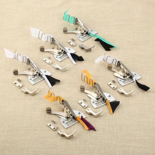 1Pc Industrial Sewing Machine Bias Binder Foot Fit 1 Needle Lochstitch Machine for SINGER PFAFF JANOME JUKI WIMSEW PROSEW KATSEW