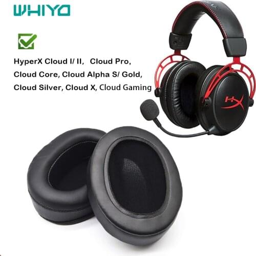 Whiyo Replacement EarPads for HyperX Cloud I/ II, Cloud Alpha S/ Gold, Cloud Silver,Cloud Pro,Cloud Core,Cloud X,Cloud Gaming