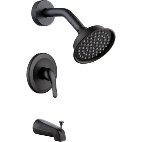 Oil Rubbed Bronze Solid brass Shower Faucet Set Shower Valve Combo Complete Kit with Diverter Tub Spout Shower Arm Showerhead