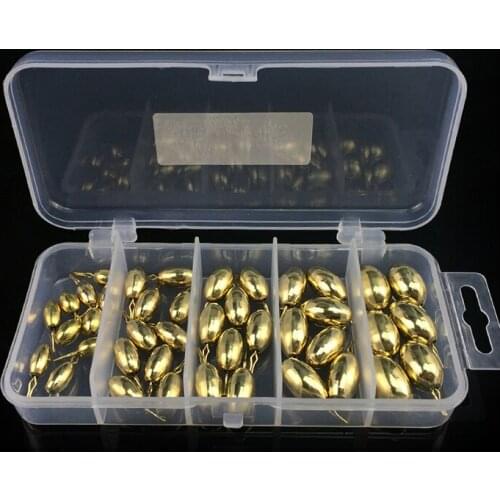 Texas Rig Fishing Copper Down Sinker 1.8g 3.5g 5g 7g 10g Copper Sinker Rust-proof Lure Accessories Oval Shaped Pesca