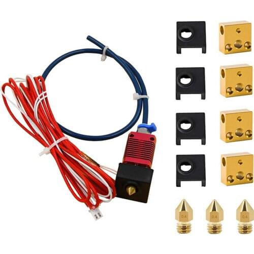 Assembled Extruder Hot end Nozzle Silicone Cover Heat Block Kit Direct Replaces fits for Ender 3