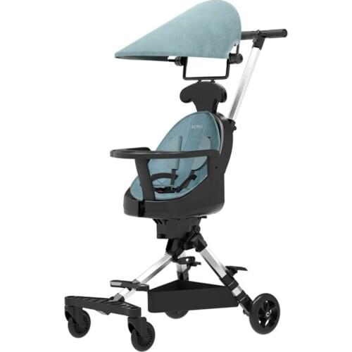 Super Light Collapsible Childrens Two-way Trolley Baby High Landscape Baby Cart Go Out