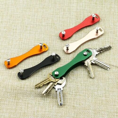 Outdoor Edc Key Organizer Key Chain Aluminum Key Plip Key Storage DIY Portable Compact Key Holder Folder Key Wallet Accessories