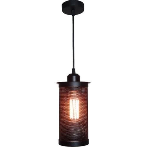 Loft Vintage Pendant Lamp Shade Industrial Edison Black Cage Pendant Lights Metal Minimalist Retro Pyram Pendant lamps PA0296