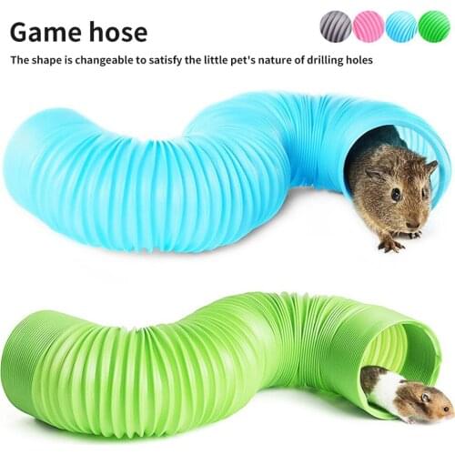 Fun Tunnel For Small Pets Hamster Toy 100cm Telescopic Pipe Hide Tube Playing Toy Ferret Supplies Pet Products