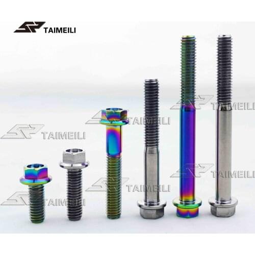 1pcs titanium screw flange head screwM6*10/15/20/25/30/35/40/45/50/60mm GR5 material