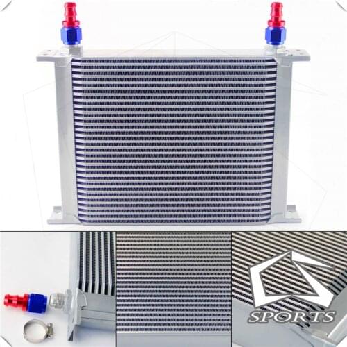 30 Row Aluminum 8-AN8 Oil Cooler for Universal Car Radiating/Cooling System with 2PCS Fitting Kits