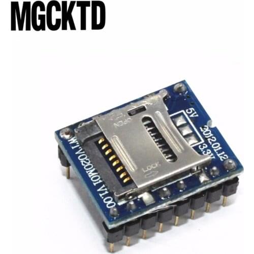 5PCS/LOT MP3 Voice module Sound module audio player SD card voice module WTV020 SD WTV020-SD 16P