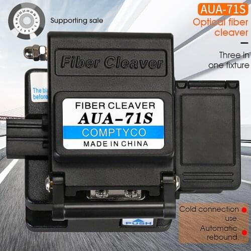 Free shipping Fiber Cleaver AUA-71S FTTH Cable Fiber Optic Cutting Knife Tools Cutter Three-in-one clamp slot 16 Surface Blade
