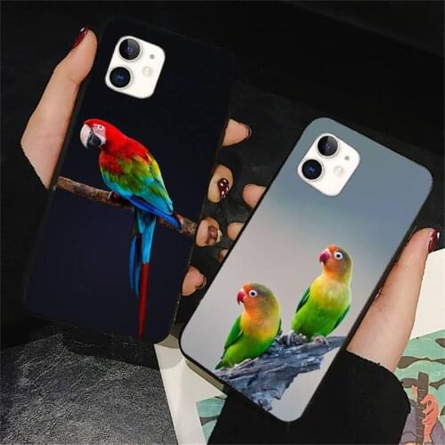 Parrot Phone Case for iPhone 11 12 pro XS MAX 8 7 6 6S Plus X 2020 XR mini