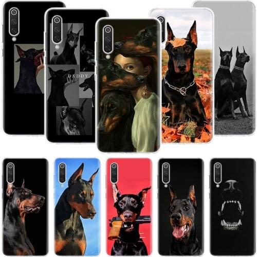 Black Dachshund Doberman Phone Case For Xiaomi Redmi Note 10 9 8 Pro 9S 8 8T 7 6 5 6A 7A 8A 9A 9C 4X S2 K20 K30 Art Cover Coque