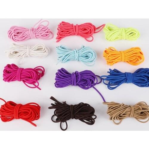2.5mm Colorful High-Elastic High-Quality Round Elastic Band Round Elastic Rope Rubber Band Elastic Line DIY Sewing Accessories