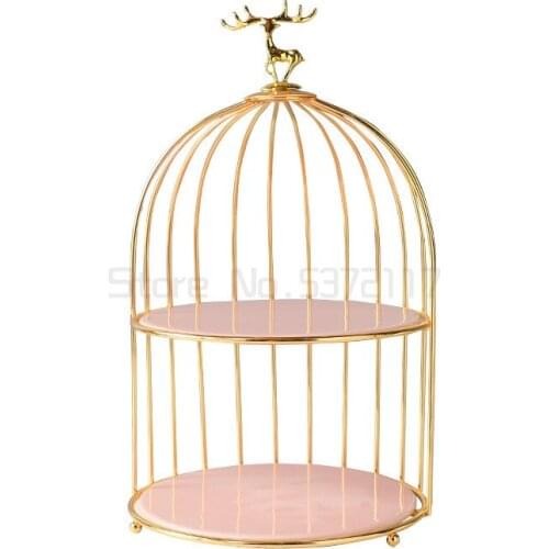 Dessert table decoration double-layer ceramic cake tray fruit tray storage rack decoration table tray