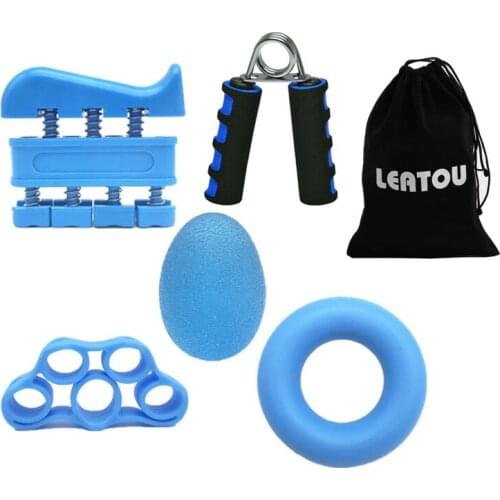 Fitness Hand Grip Strengthener Workout Forearm Exercise Ring Gripper Therapy Finger Muscle Stress Rehabilitation Gym Set