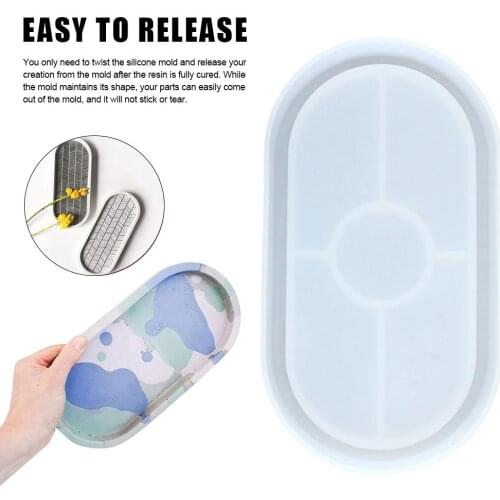 DIY Dish Resin Mold Crystal Epoxy Resin Mirror Dog Bear Flower Shell Plate Mold Cute Dish Plate Silicone Mold Bathroom Decor