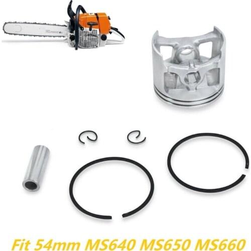 Bore Size 54mm Piston Pin Ring Clips Kit For Stihl 064 065 066 MS640 MS650 MS660 Chainsaw Cylinder Replace Part # 1122 030 2005